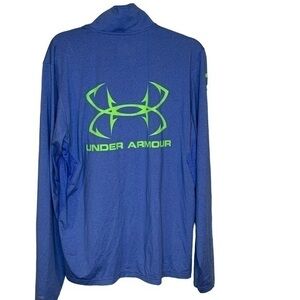 Under Armour Loose Shirt Fit Heat‎ Gear Blue Green Size Large